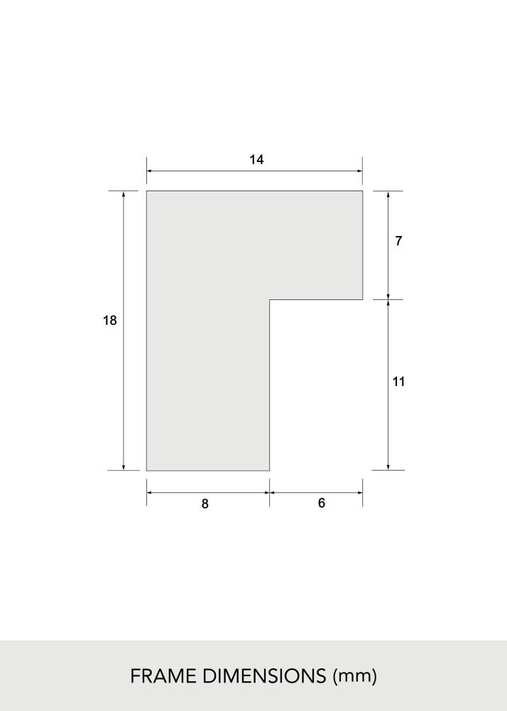 BGA Rahmen aus Massiver Eiche Acrylglas 21x29,7 cm (A4)
