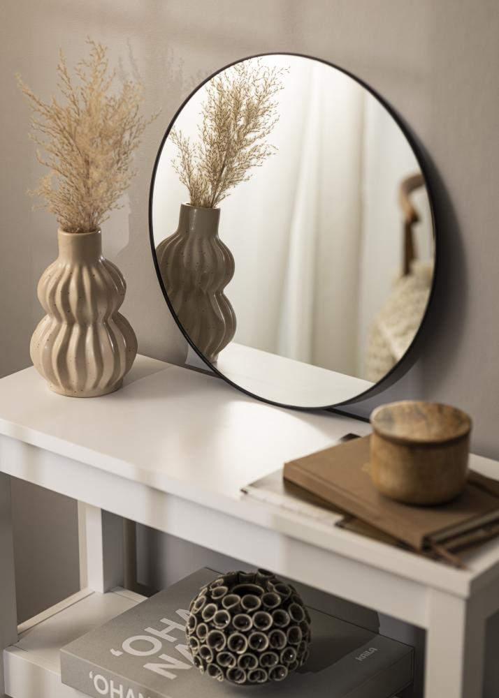 KAILA KAILA Round Mirror - Thin Black 40 cm Ø