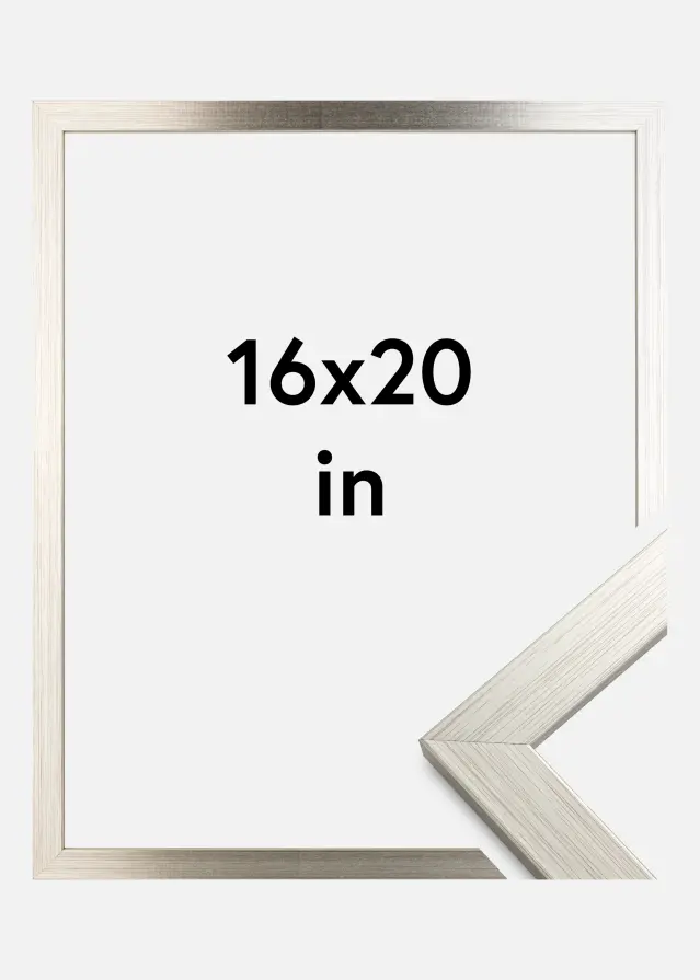 Galleri 1 Rahmen Silver Wood Acrylglas 16x20 inches (40,64x50,8 cm)