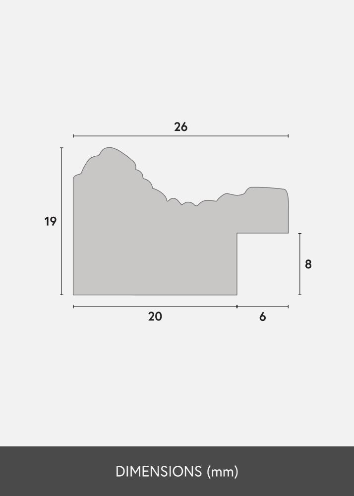 BGA Rahmen Lattice Acrylglas Gold 60x80 cm