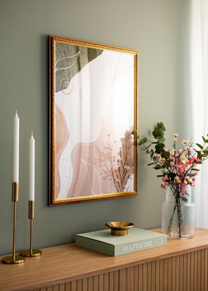 BGA Rahmen Swirl Acrylglas Gold 30x40 cm