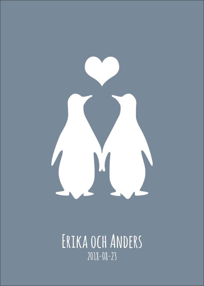 Personlig poster Penguin Love