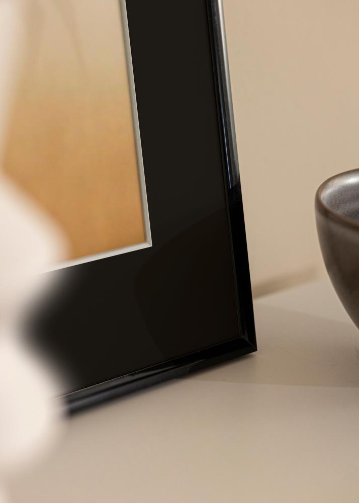 Ram med passepartou Rahmen New Lifestyle Schwarz 30x40 cm - Passepartout Schwarz 21x29,7 cm (A4)