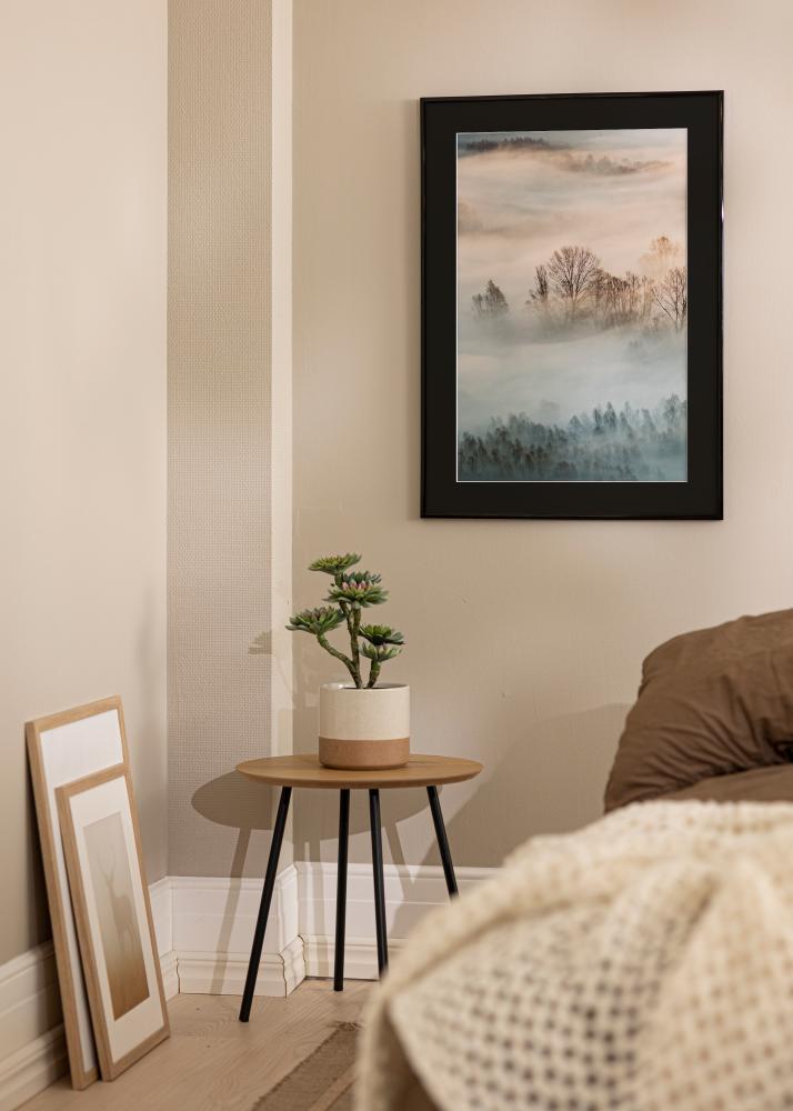 Ram med passepartou Rahmen New Lifestyle Schwarz 30x40 cm - Passepartout Schwarz 21x29,7 cm (A4)