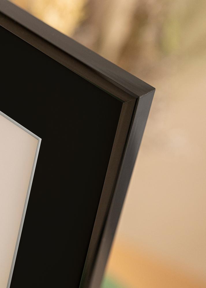 Ram med passepartou Rahmen New Lifestyle Schwarz 30x40 cm - Passepartout Schwarz 21x29,7 cm (A4)