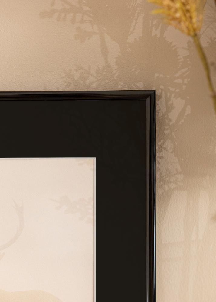 Ram med passepartou Rahmen New Lifestyle Schwarz 30x40 cm - Passepartout Schwarz 21x29,7 cm (A4)