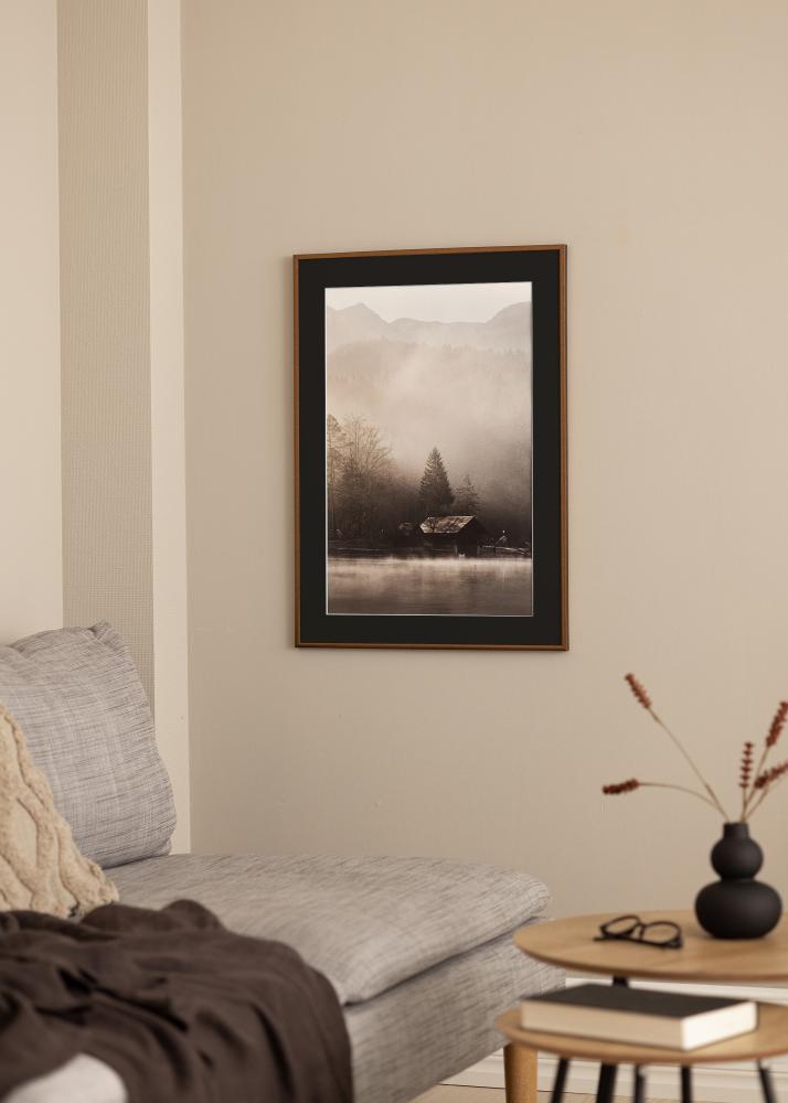 Ram med passepartou Rahmen New Lifestyle Bronze 70x100 cm - Passepartout Schwarz 62x85 cm