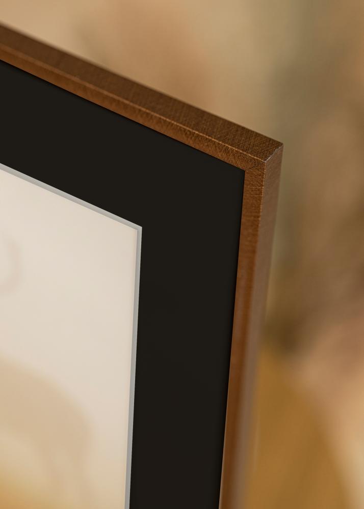 Ram med passepartou Rahmen New Lifestyle Bronze 70x100 cm - Passepartout Schwarz 62x85 cm