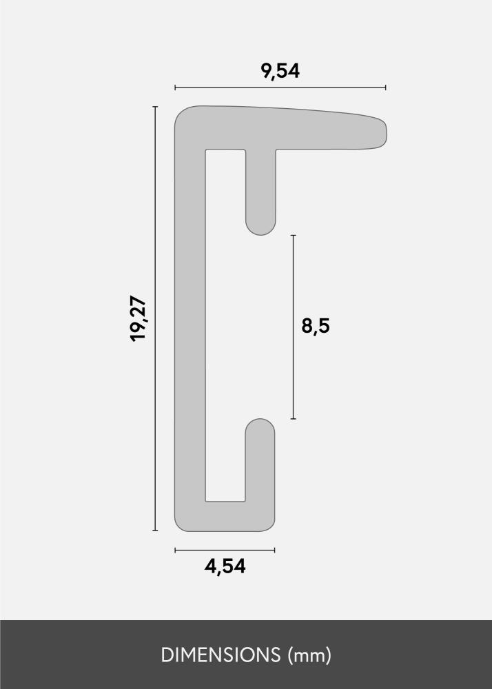 Mavanti Rahmen Neptune Acrylglas White Oak 50x70 cm