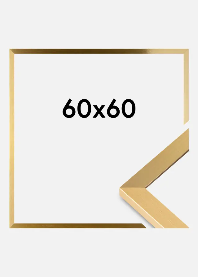 BGA Rahmen Selection Acrylglas Gold 60x60 cm