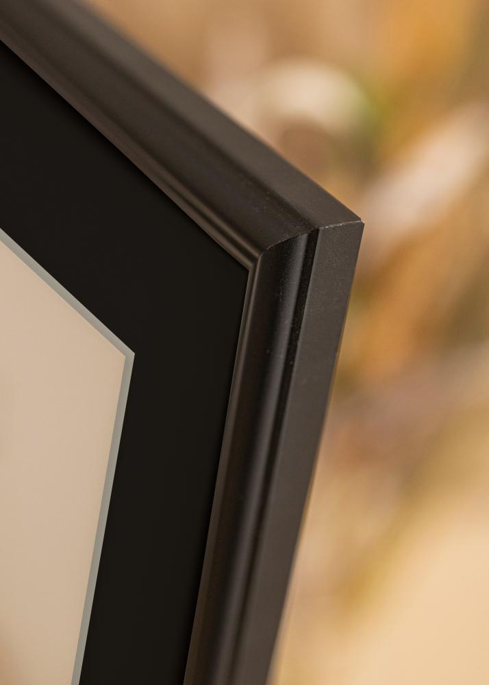 Ram med passepartou Rahmen Siljan Schwarz 70x90 cm - Passepartout Schwarz 60x80 cm