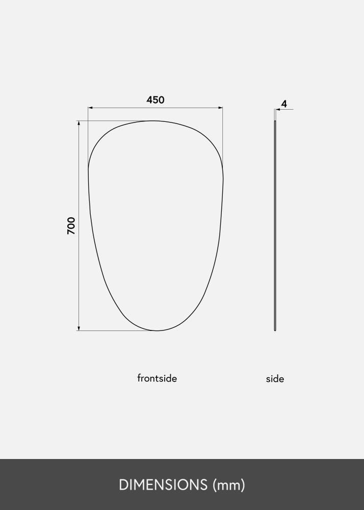 KAILA KAILA Spiegel Shape II Rose Gold 45x70 cm