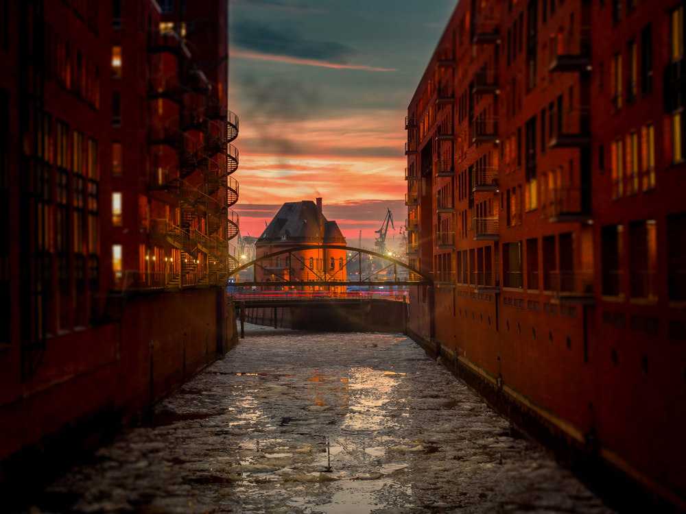 Bildverkstad Stadt im Wasser Poster