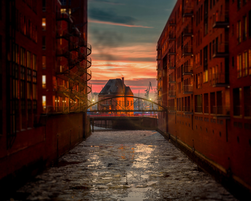 Bildverkstad Stadt im Wasser Poster