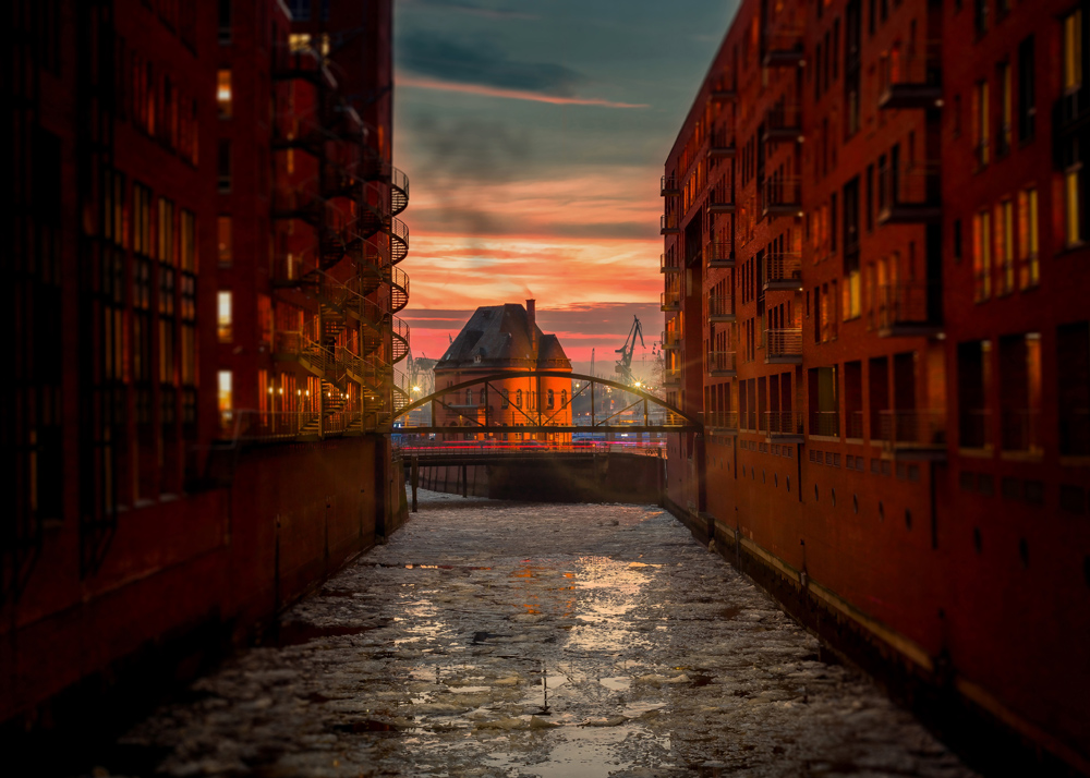 Bildverkstad Stadt im Wasser Poster