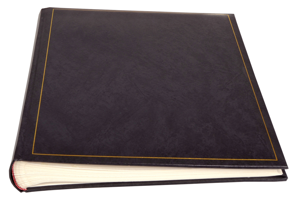 Henzo Henzo Basic Line Fotoalbum Schwarz - 30x36 cm (80 weiße Seiten / 40 Blatt)