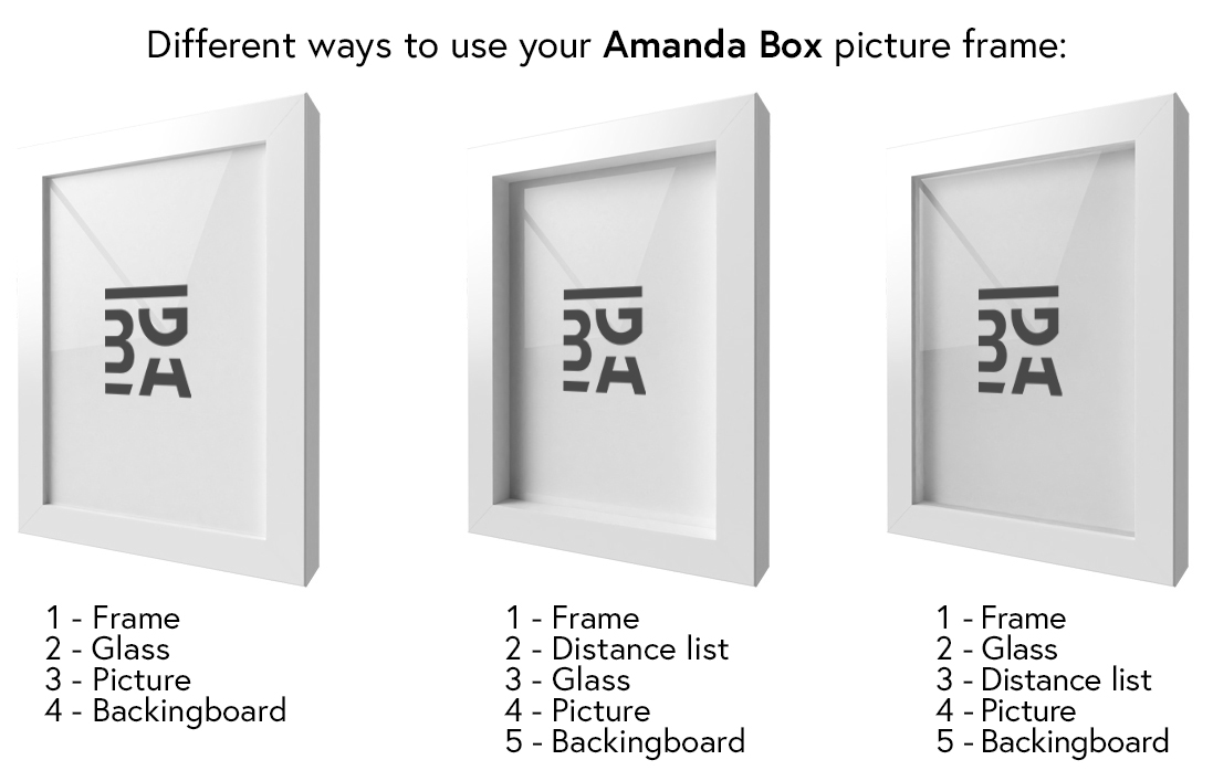 Artlink Rahmen Amanda Box Weiß 60x80 cm