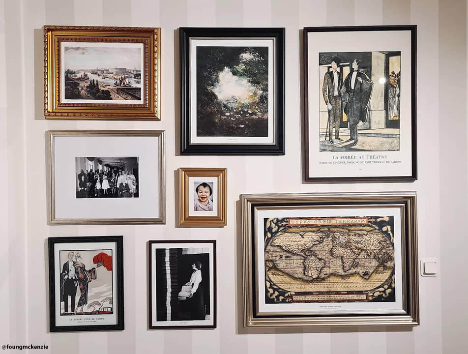 Bilderwand im Wohnzimmer